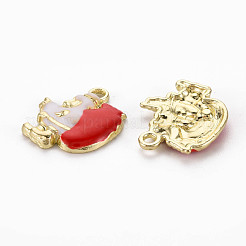 Emaille-Anhänger aus hellgoldener Legierung mit Gestellüberzug&nbsp;ENAM-Q444-006-RS