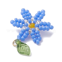 Pendentifs en forme de fleur en perles de verre&nbsp;PALLOY-TA00345-03