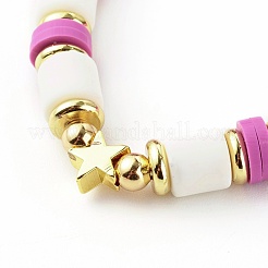 Ensembles de bracelets extensibles en perles d'argile polymère faites à la main&nbsp;BJEW-JB06353-01