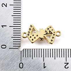 Verbindungsanhänger aus Messing mit durchsichtigen Kubisch Zirkonia&nbsp;KK-U065-04A-G
