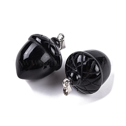 Natürlichen Obsidian Anhänger&nbsp;G-Q172-08P-02