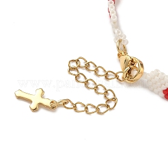 Braccialetti di perline di vetro per le donne&nbsp;BJEW-MZ00214-03