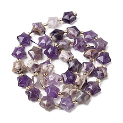 Natürlichen Amethyst Perlen Stränge&nbsp;G-Z080-A34-10mm