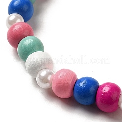 Ensemble de bijoux en bois d'érable et acrylique&nbsp;SJEW-C003-02K