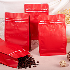 10 Stück wiederverschließbare Kaffeebeutel mit Reißverschluss aus Bopp und aluminisiertem PET und PE mit Ventil&nbsp;ABAG-TA0001-93B