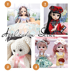 24 pz. 6 strisce di ciglia di peluche artigianali&nbsp;DIY-GF0006-53