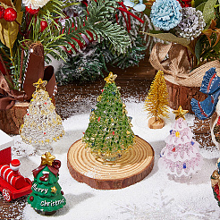3 Stück 3 Stile Glas Weihnachtsbaum Display Dekorationen&nbsp;DIY-DC0008-25
