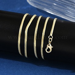 Colliers à chaîne à chevrons en laiton plaqué rack de 2 mm pour femmes et hommes&nbsp;MAK-L044-20G