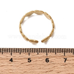 Manchette ouverte en acier inoxydable 304 en forme de cœur pour femmes&nbsp;RJEW-A091-14G