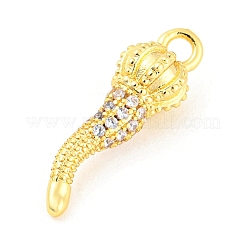 Porte micro ouvrent pendentifs zircone cubique en laiton de placage&nbsp;ZIRC-F140-02G