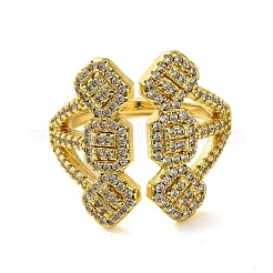 Messing mit Zirkonia-Ringen&nbsp;LS-RJEW-B057-04G-04
