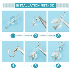 Kit fai da te per realizzare orecchini pendenti a forma di sirena e coda di pesce&nbsp;DIY-SC0018-15