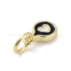 Ciondoli smaltati in ottone placcato a cremagliera&nbsp;KK-M293-40G-01