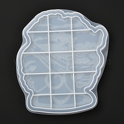 Stampi per statue busto con stuoia per tazza in silicone con testa umana&nbsp;DIY-A010-03