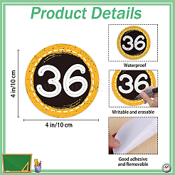 42 autocollant décoratif en papier auto-adhésif sur le thème des chiffres&nbsp;DIY-WH0646-002