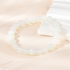 Stretch-Armbänder mit runden Opalperlen&nbsp;BJEW-F203-01