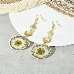 Boucles d'oreilles avec pendentif en laiton&nbsp;EJEW-FS00017
