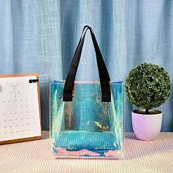 3pcs 3 Art Rechteck transparente Laser-Kunststoffhandtaschen&nbsp;ABAG-SZC0007-09