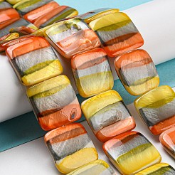 Sprühlackierte natürliche Süßwasserschalenperlenstränge&nbsp;BSHE-G034-28