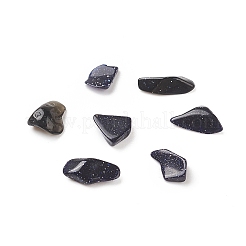 Perles de pierre dorée bleue synthétique&nbsp;G-O103-25