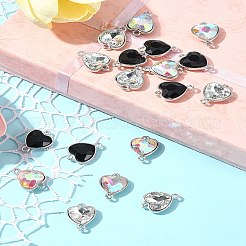 18 pieza de enlaces/conectores de vidrio de aleación de 3 colores&nbsp;GLAA-FS0001-95