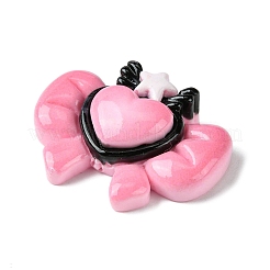 Cabochon decoden in resina opaca a tema rosa&nbsp;RESI-C045-06A