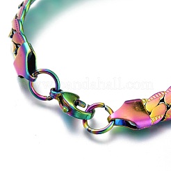 Bracelets à maillons cubains en acier inoxydable 304 pour hommes&nbsp;BJEW-O177-03C