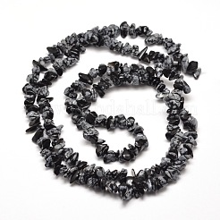 Schneeflocken-Obsidian-Chip Bead Stränge&nbsp;X-G-M205-23