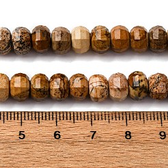 Cuentas de jaspe imagen natural hebras&nbsp;G-P587-D12-02