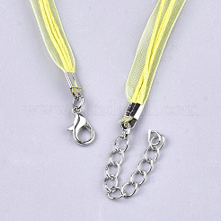 Fabrication de colliers avec cordon en cire et organza&nbsp;NCOR-T002-110