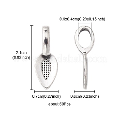 Aufklebbare flache Ösen aus Legierung im tibetischen Stil für die Herstellung von Anhängern&nbsp;TIBEP-YW0001-50