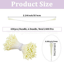 6 fascio di gesso con anima di fiori artificiali in cordino di cotone&nbsp;DIY-GF0014-10A