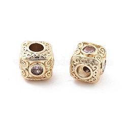 Perline zirconi micro pave  in ottone&nbsp;KK-R216-17KCG-01