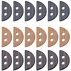 24pcs 3 Farben Harzknöpfe&nbsp;BUTT-GF0004-24