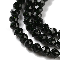 Chapelets de perles en pierre d'or verte synthétique&nbsp;G-A233-A01-02