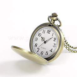 Rotonde piatte quarzo lega orologi da tasca&nbsp;WACH-N039-04AB-A
