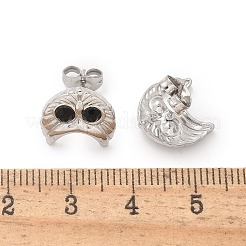 Pendientes de botón de acero inoxidable 304&nbsp;EJEW-F361-02P