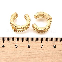 Messing Micro Pave klare Zirkonia Manschette Ohrringe&nbsp;EJEW-F370-36G