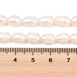 Brins de perles de culture d'eau douce naturelles&nbsp;PEAR-D003-01D-07