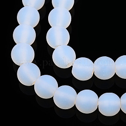 Cuentas de vidrio de imitación opalite hebras&nbsp;GLAA-T032-J4mm-MD02