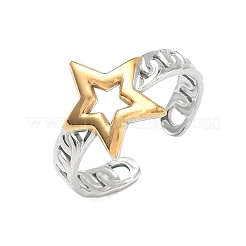 Anelli aperti con polsino in acciaio inossidabile 304&nbsp;RJEW-Z121-02GP-06