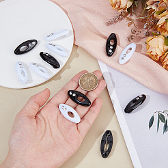 24 juego de 2 hebillas de plástico ovaladas con broches de seda con rhinestone acrílicos.&nbsp;AJEW-OC0013-28