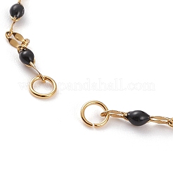 PVD-Vakuumbeschichtung 304 Edelstahl Gliederkette Armbandherstellung&nbsp;AJEW-JB00870-05