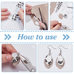 DIY-Set zur Herstellung von Ohrringen aus PVC und Leder&nbsp;DIY-WR0004-45