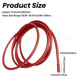 Cinturones redondos de cuero sintético con nudo para vestidos&nbsp;DIY-WH20007-802B-05