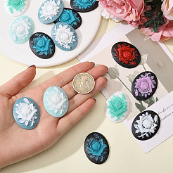 28 Stück 7 Farben Harz Cabochons&nbsp;CRES-CA0001-28