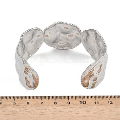 Bracciali rigidi in acciaio inossidabile 304 martellato per donna&nbsp;BJEW-P362-02P