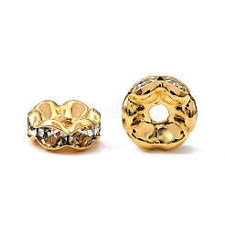 Perles séparateurs en laiton avec strass&nbsp;RB-A014-L7mm-01G