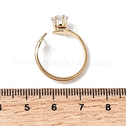 Bagues ouvertes en acier inoxydable 304 avec micro pavé de zircones cubiques pour femmes&nbsp;RJEW-K258-15A-G