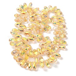 Chapelets de perles en verre électroplaqué&nbsp;EGLA-B006-01A-HP03
